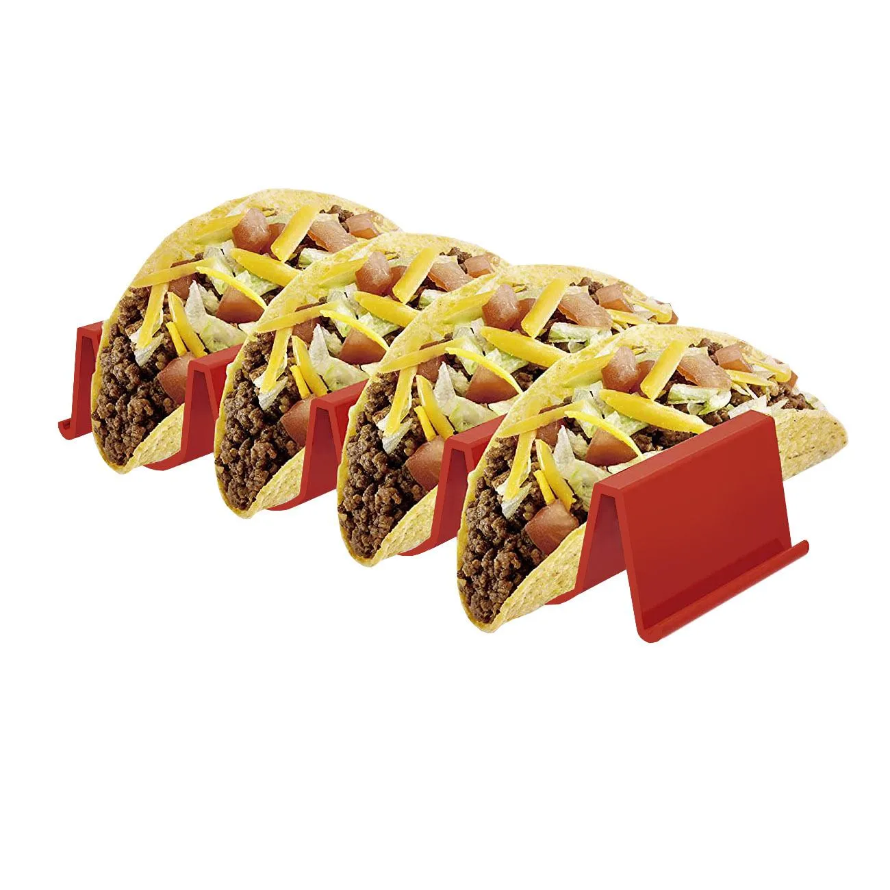 Holder for Taco, 4 plasser - Rød