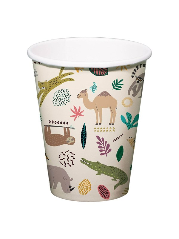 Folat BV - Cardboard Cups Wild Animals 6pcs.