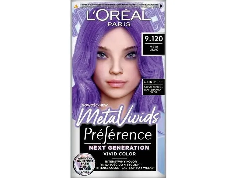 L'Oreal Paris L'oreal Preference MetaVivids hårfarge 9.120 Meta Lilac