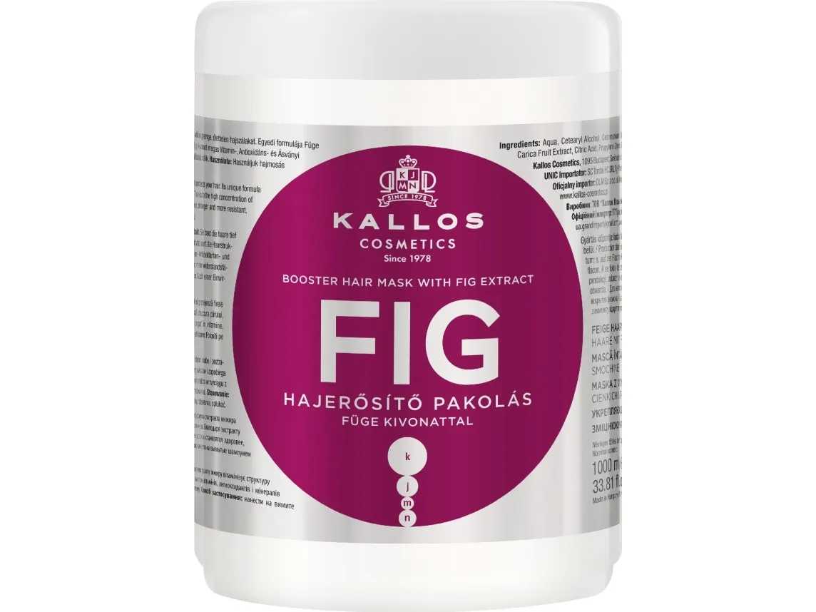 Kallos Fig Booster Hair Mask With Fig Extract - 1000ml