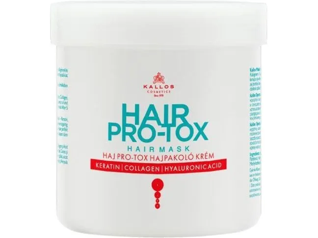 Kallos KJMN HAIR PRO-TOX hårmaske med keratin, kollagen og hyaluronsyre 500 ml