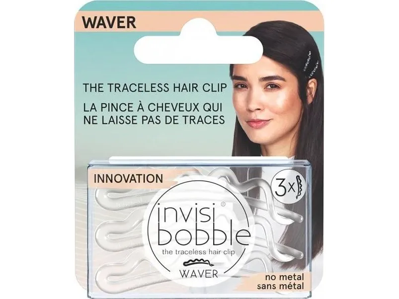Hårspenner InvisiBobble Waver Crystal Clear, 3stk