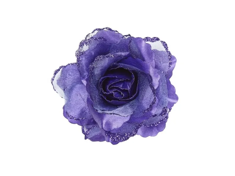 Hårklips med lilla rose