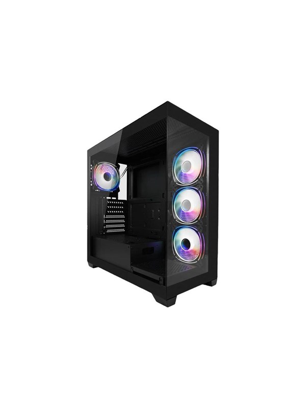 LC Power 715B - midi-tower - ATX - Kabinett - Tower - Svart