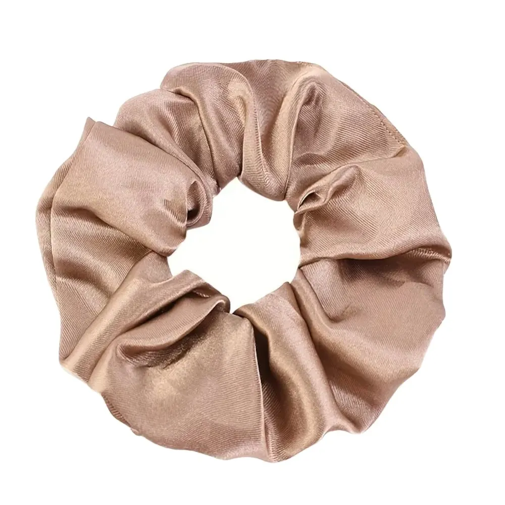 Hårbånd - Scrunchie - Sateng - 9 cm - Rosa