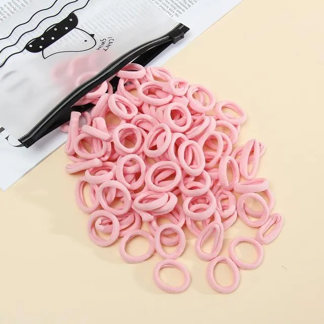 Elastiske hårstrikker - Hårbånd - 25 stk - 25 mm - Rosa