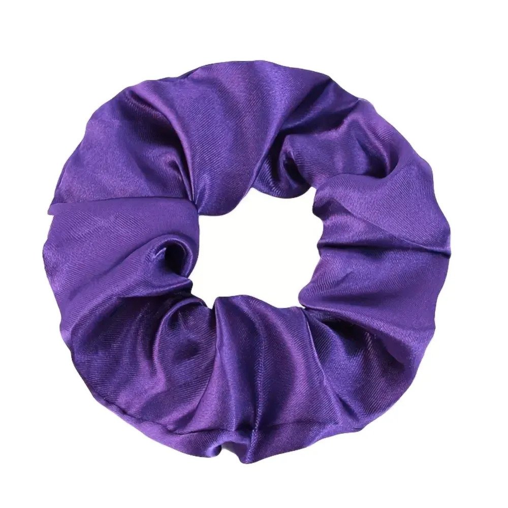 Hårbånd - Scrunchie - Sateng - 9 cm - Lilla