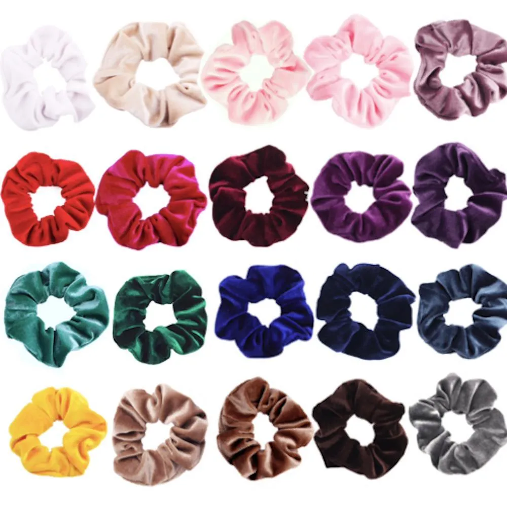 Store fløyelshår Scrunchies, hårbånd, hårbånd, hårbånd