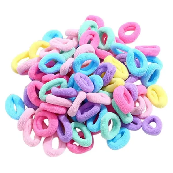 100-pack myke hårledninger i blandede lysfarger rosa