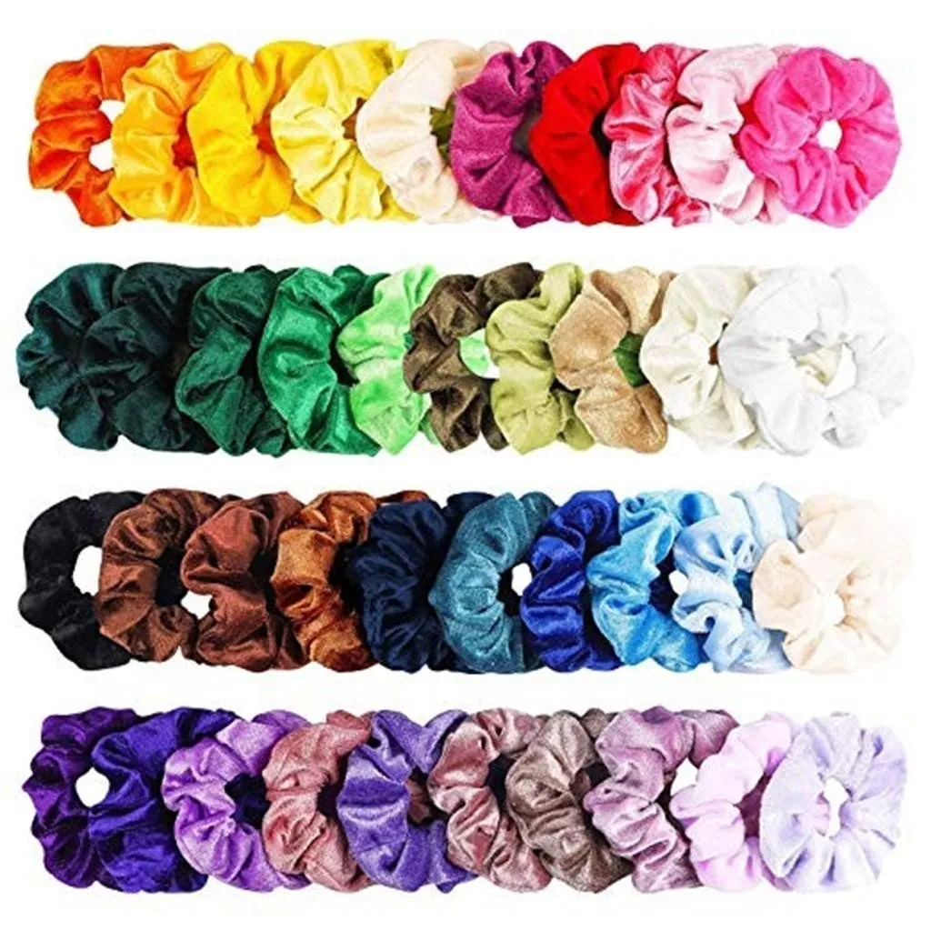36 stk Fløyelshår Scrunchies, hårbånd, hårbånd, Hårbånd