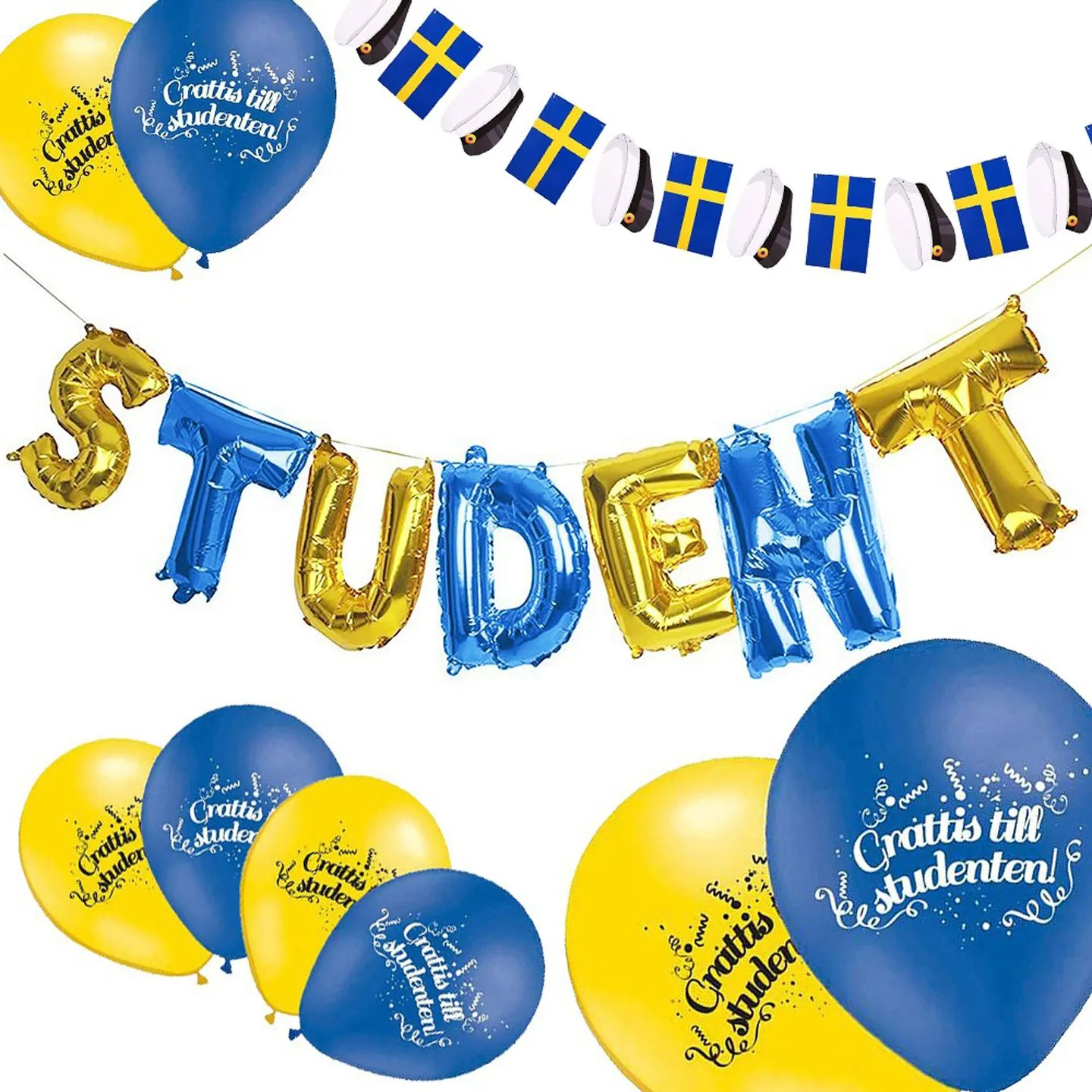 Studentpakke S - Ballonger, Banner til Studenter
