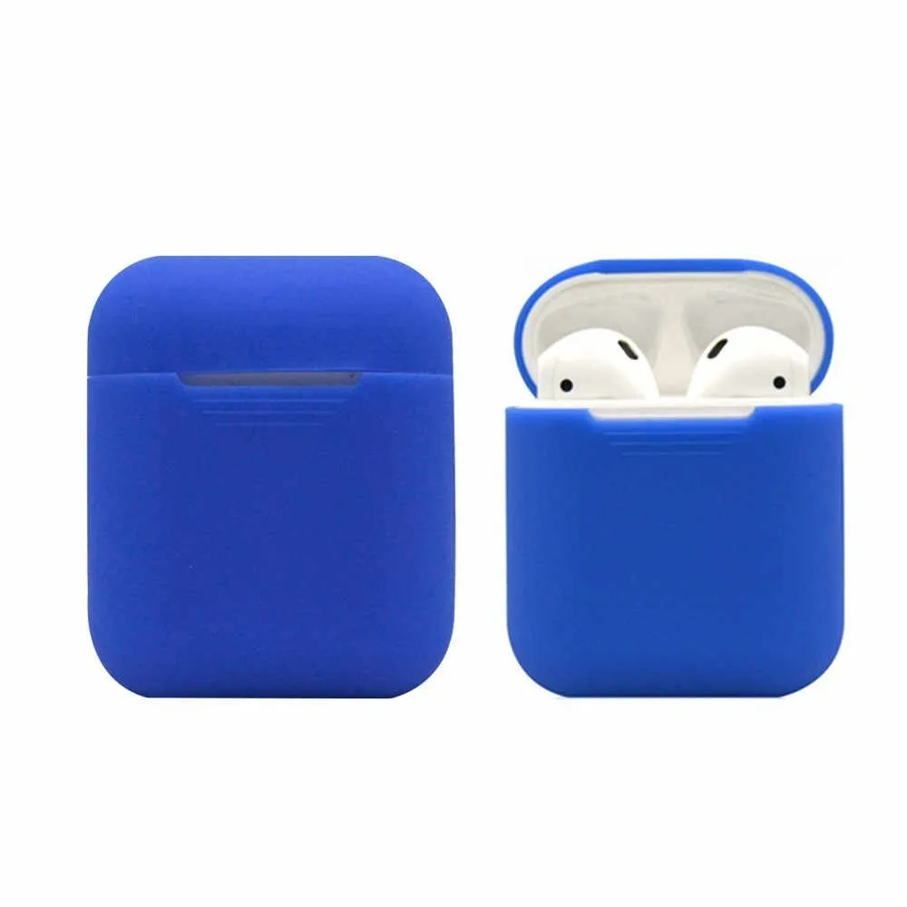 2x Silikon dekselveske til Apple Airpods / Airpods 2 - blå