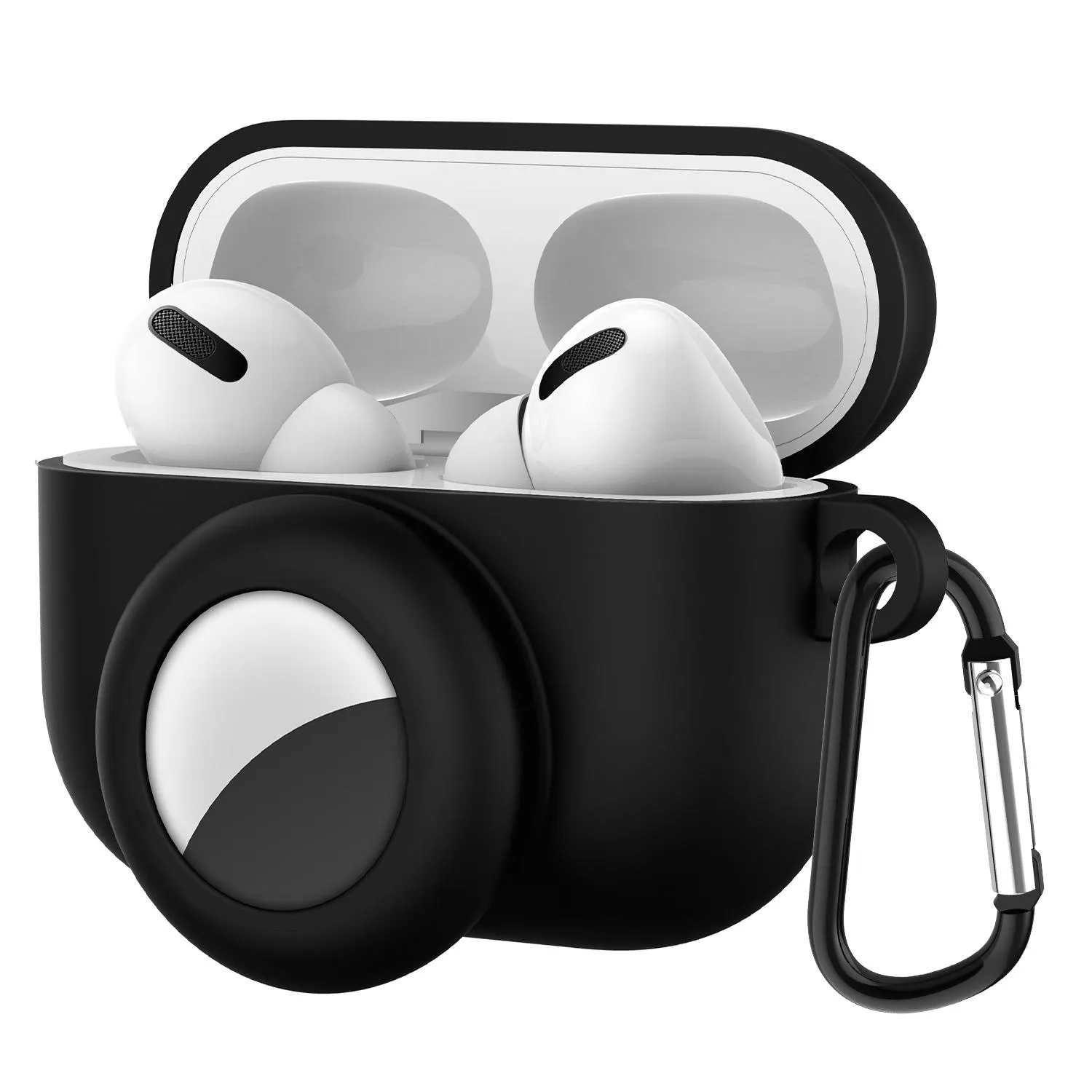 AirPods Pro silikonskall med AirTag-holder Sort