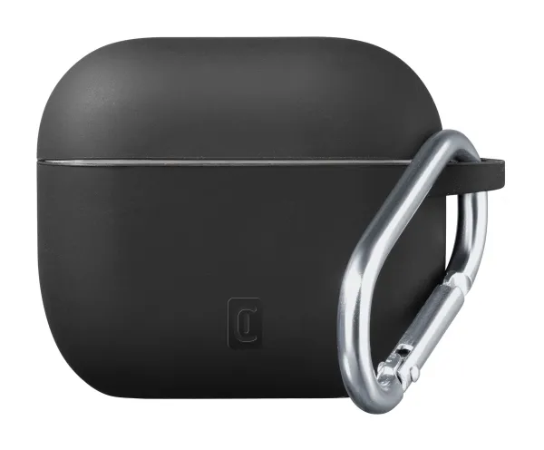 Cellularline Bounce Case, Etui, Svart, Apple, AirPods Pro 3, Silikon, Støtbestandig, Skittbestandig, Ripebestandig