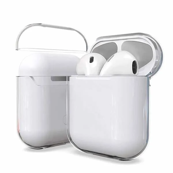 Gjennomsiktige Apple AirPods 1/2 sak vedvarende beskyttelsessak