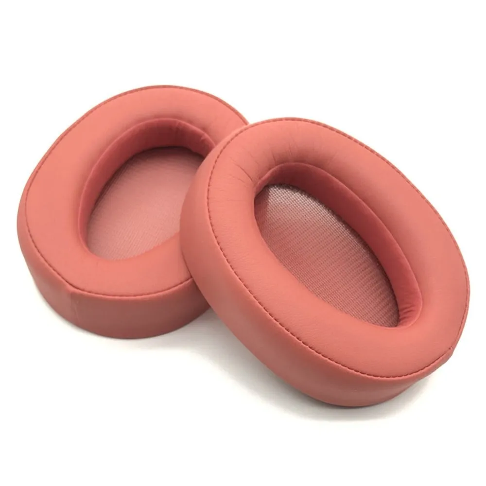 1 Pair Sony MDR-100ABN / WH-H900N Headphone Earpads Protein Leather Earmuff Cushions - Red