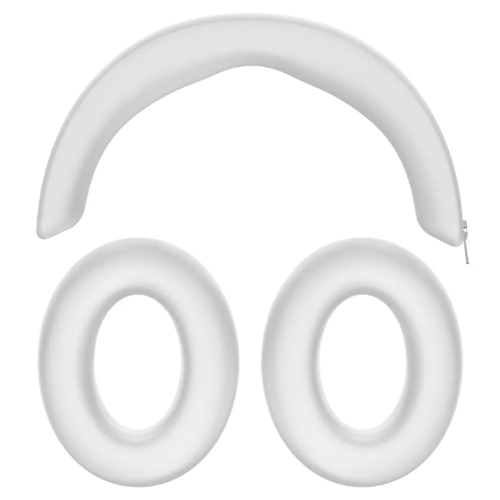 1 Pair Silicone Earpad Case Sennheiser Momentum 4 Headphone Cushion Cover Headband Sleeve - Light Grey