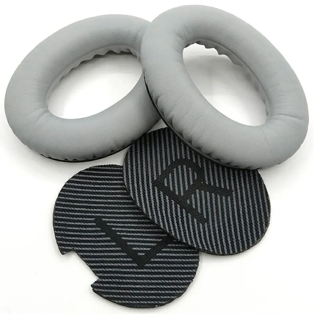 1Pair Replacement Ear Pads Bose QuietComfort 35 / 25 / 15 / 2 / AE2 Headphones Earpads Cushions - Grey+Black