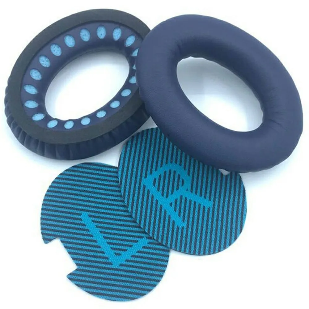 1Pair Replacement Ear Pads Bose QuietComfort 35 / 25 / 15 / 2 / AE2 Headphones Earpads Cushions - Sapphire+Blue