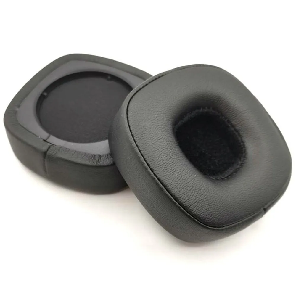 1 Pair Headphone Earpads Marshall Major IV Protein Leather Replacement Cushions Earcups - Black