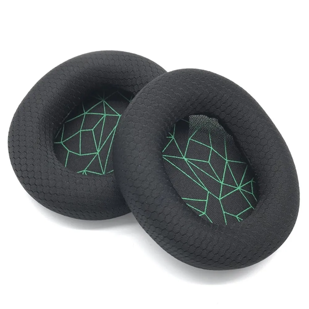 1 Pair Steelseries Arctis 7 / 5 / 3 Headphone Earpads Memory Foam Earmuff Cushions - Black / Green