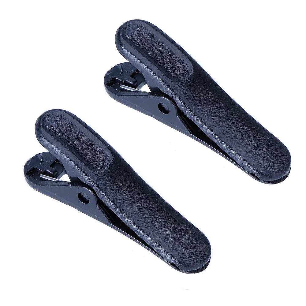 Hodetelefonkabelholder - hodetelefonklips - 2-pakning svart [Stor]