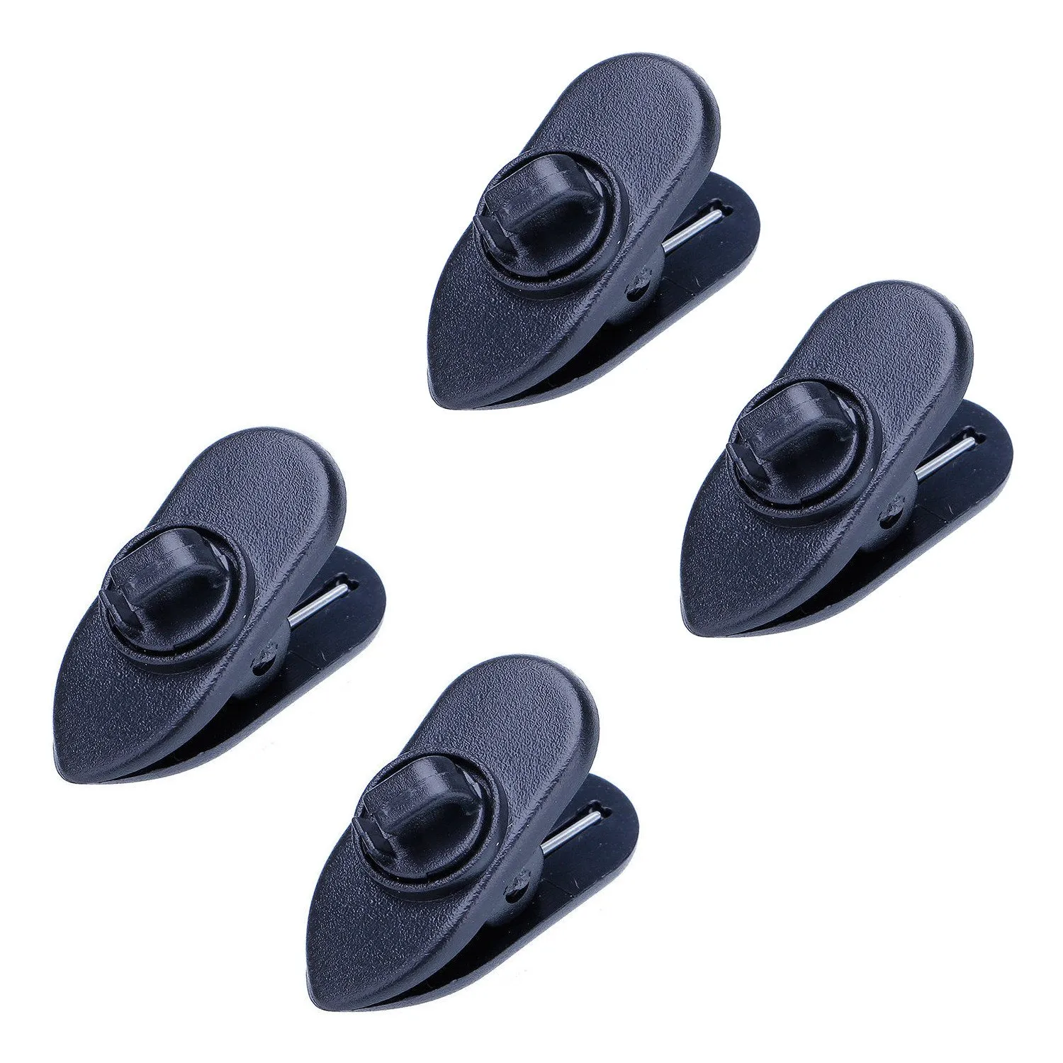 Hodetelefonkabelholder - hodetelefonklips - 4-pakning - Svart [Liten]