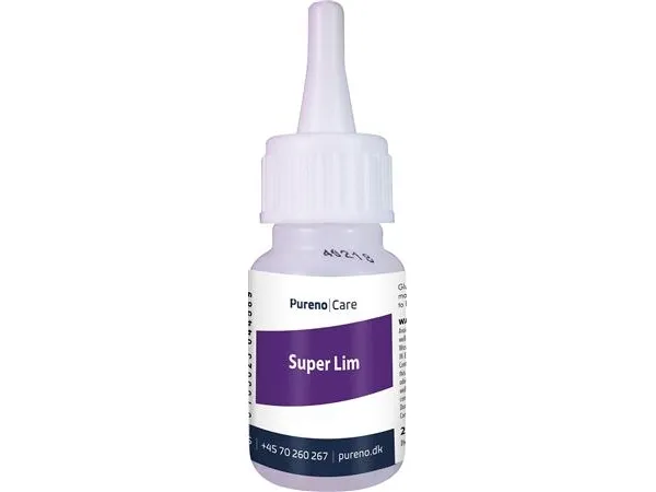 PURENO Super lim 20ml. Er velegnet til hurtig limning af forskellige metaller, plastik, glas m.m.