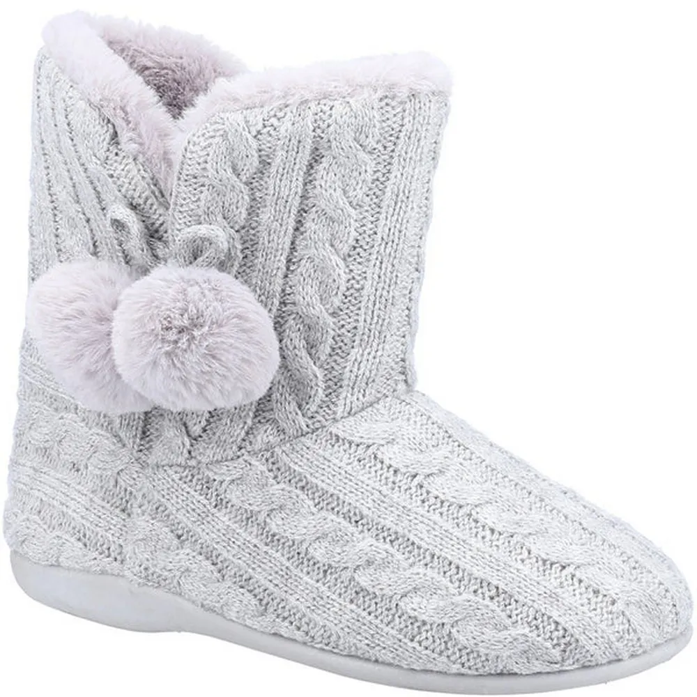 Fleet & Foster Womens/Ladies Apple Pom Pom Slippers
