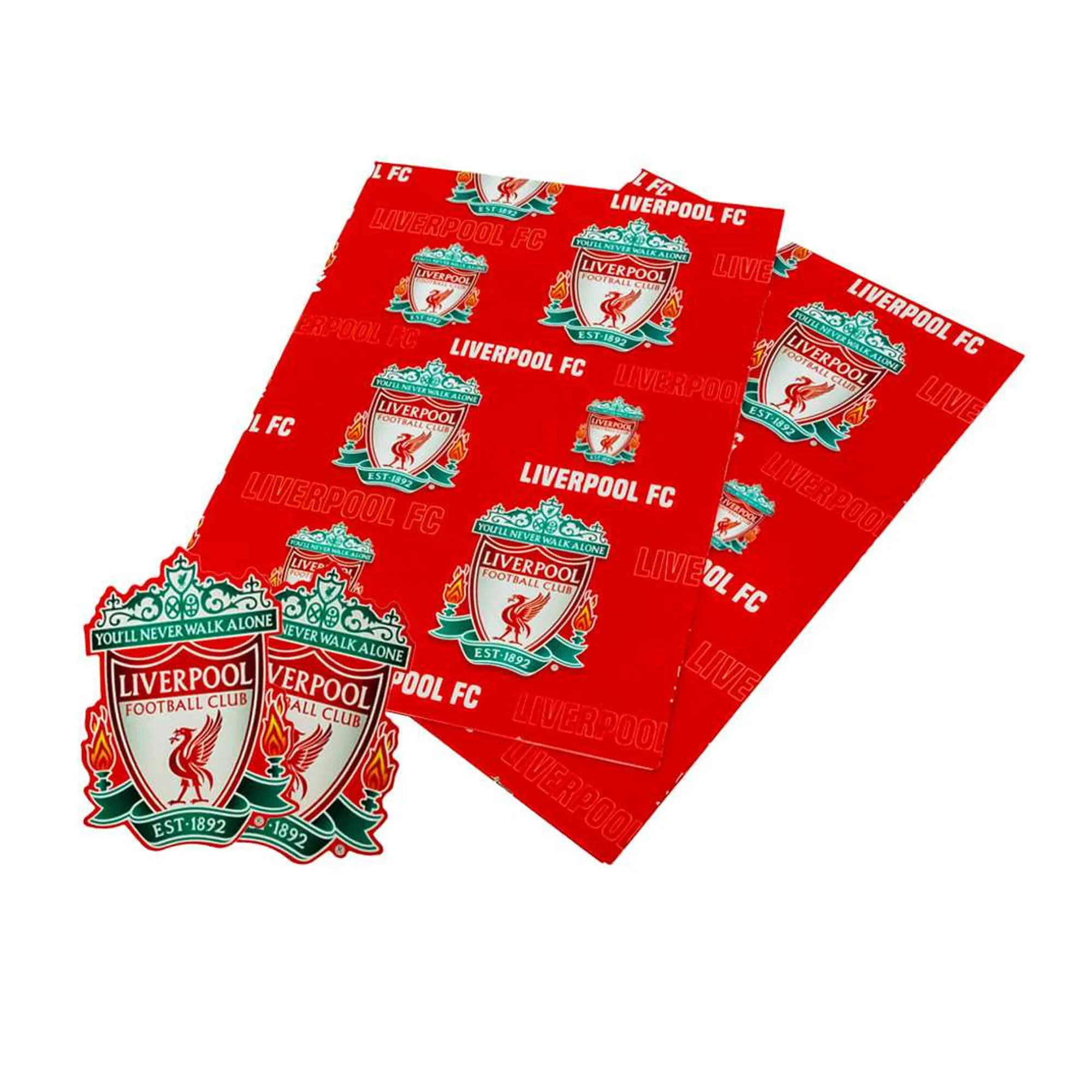 Liverpool FC Text Gift Wrap Sheets (Pack of 2)