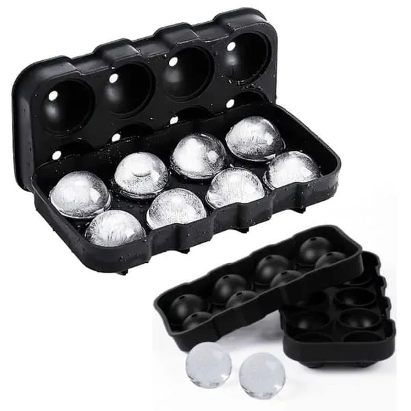 2-Pack stor silikon isform for 8 iskuler Runde isbitkuler