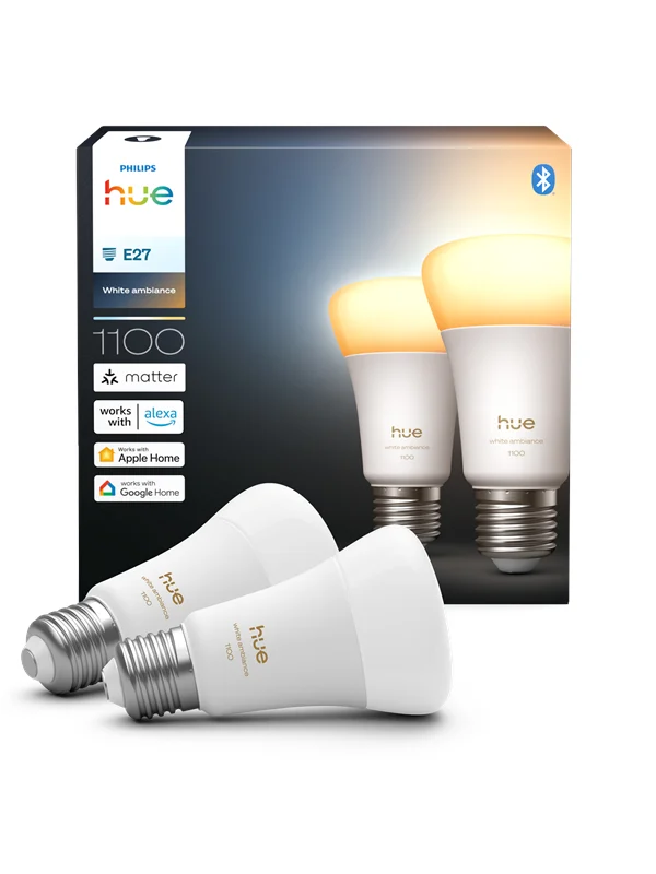 Philips White Ambiance A60 - E27 smartlyspære - 1100
