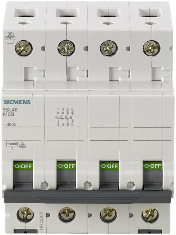 Siemens Circuit breaker 400v 10ka 3+n--pole c 16a