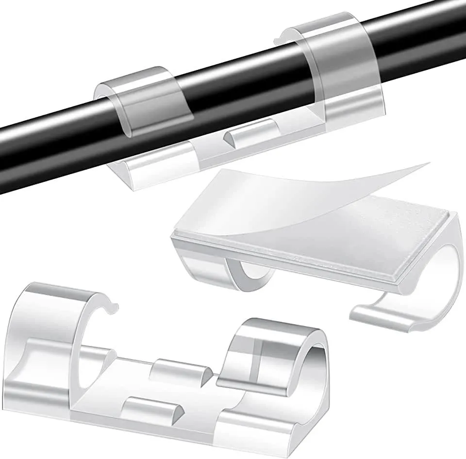 Selvklebende Kabelholder – Kabelklips - Små (20-pack)