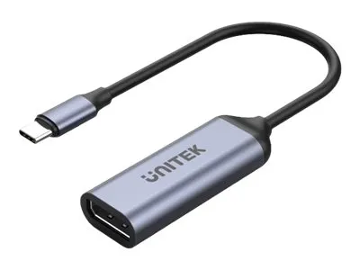 Unitek V1415A - USB / DisplayPort-adapter - USB-C (hann) til DisplayPort (hunn) - DisplayPort 1.4 - 15 cm - 4K 120 Hz støtte, 8K 60Hz støtte - romgrå
