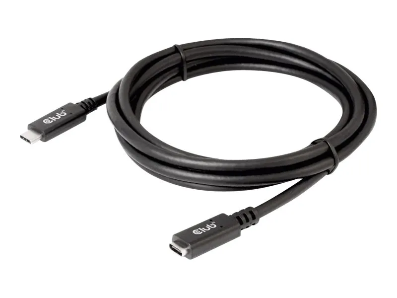 Club 3D CAC-1529 - USB-forlengelseskabel - 24 pin USB-C (hann) til 24 pin USB-C (hunn) - 20 V - 3 A - 2 m - toretnings, 4K 60Hz støtte