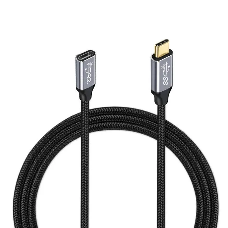 NÖRDIC 1m USB3.2 SuperSpeed ​​​​USB 5Gbps USB-C til C skjøtekabel med strømforsyning 60W og 4K60Hz video