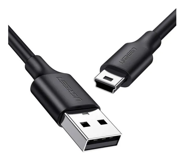 USB-kabel Ugreen USB-A til miniUSB 0,5 m, svart (UGR1137BLK)