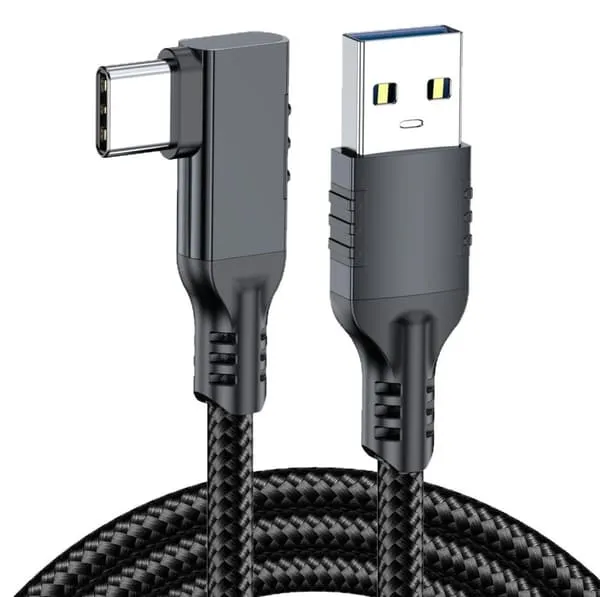 NÖRDIC VR Link-kabel 5m USB3.2 Gen1 USB-C til A 5Gbps 3A hurtiglading Quest 2 Super Speed ​​​​USB Svart