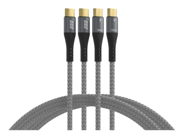 EFB Elektronik USB-CC-00006, 2 m, USB C, USB C, USB 2.0, 0,48 Gbit/sek, Sort, Grå