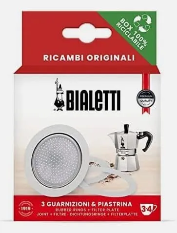 Bialetti 0800033, Kaffefilter, Bialetti, Moka Express, Fiammetta, Break, Happy Dama, Moka Timer, Rainbow, Metallic, Hvid 3-4.