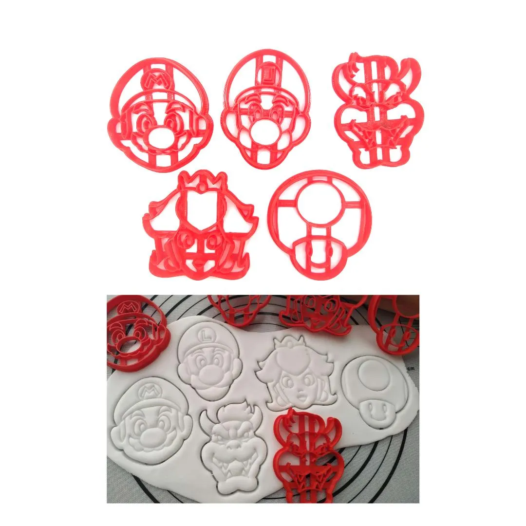 5 stk kakeutstikker Mario/Paw-Patrol/Pokemon 8 cm