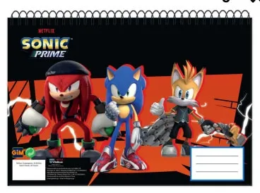 Sonic the Hedgehog A4 Spiral Skisseblokk - 30 ark