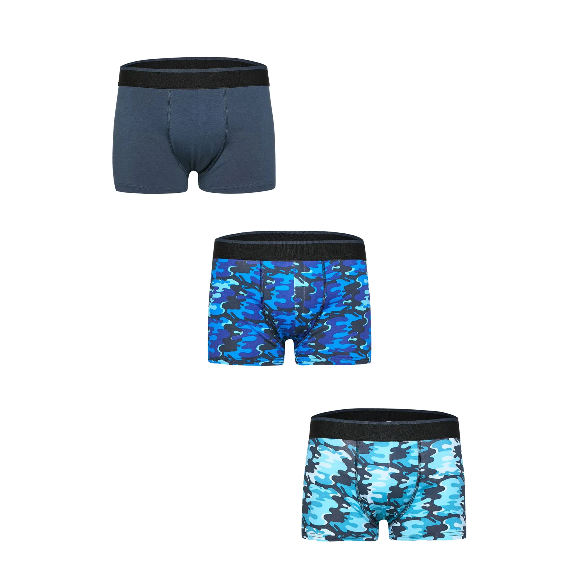 Tom Franks Mens Camo Boxer Shorts (Pack Of 3)