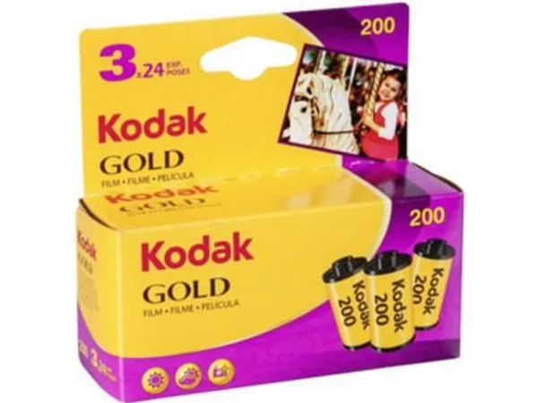 Kodak Gold 200 - Fargeduplikatfilm - 135 (35 mm) - ISO 200 - 24 eksponeringer - 3 ruller