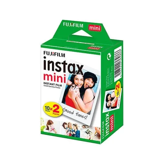 Fujifilm Instax Mini - Hurtigvirkende fargefilm - instax mini - ISO 800 - 10 eksponeringer - 2 kassetter