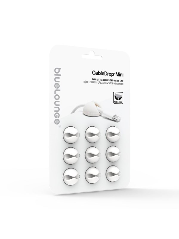 Bluelounge Design CableDrop mini - White - 9-pack