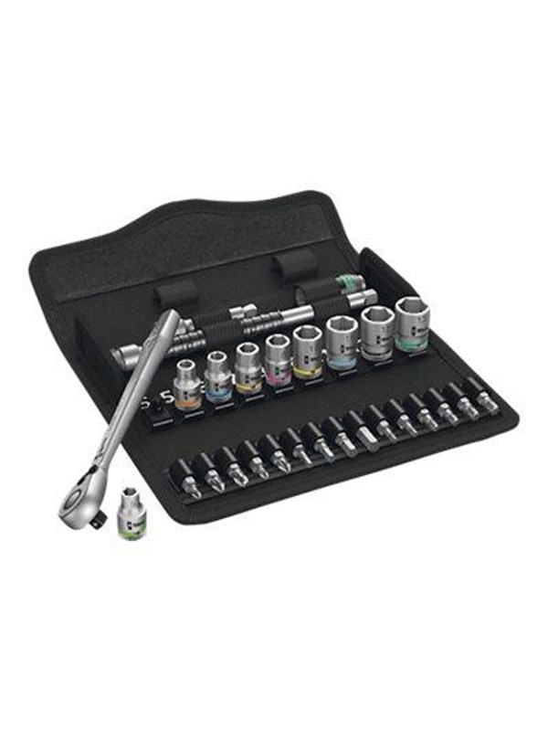 Wera 8100 sa 8 zyklop metal ratchet set with switch lever  1/4 drive metric  28 pieces