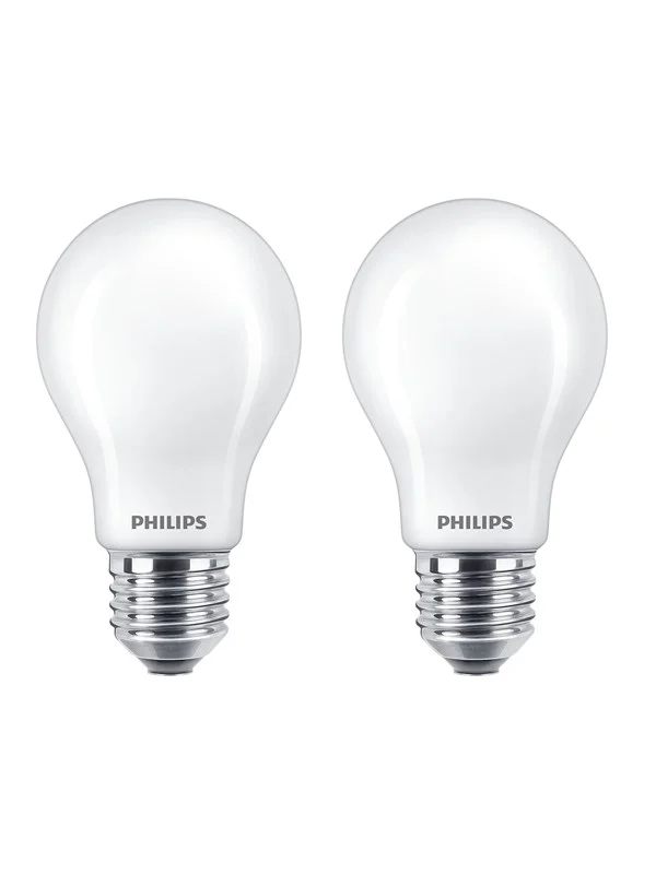 Philips LED-lyspære Classic Standard 4.5W/827 (40W) Frosted 2-pack E27