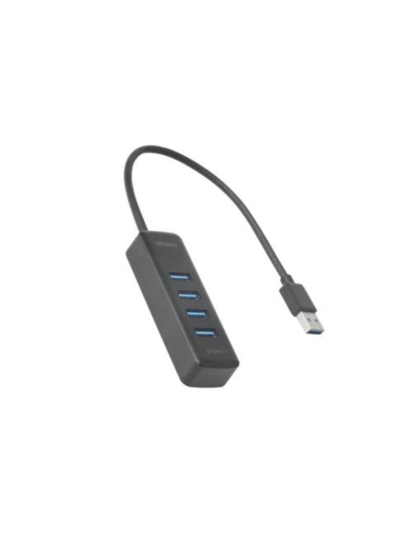 Deltaco - hub - 4 ports USB-hub - 4 porter - Svart